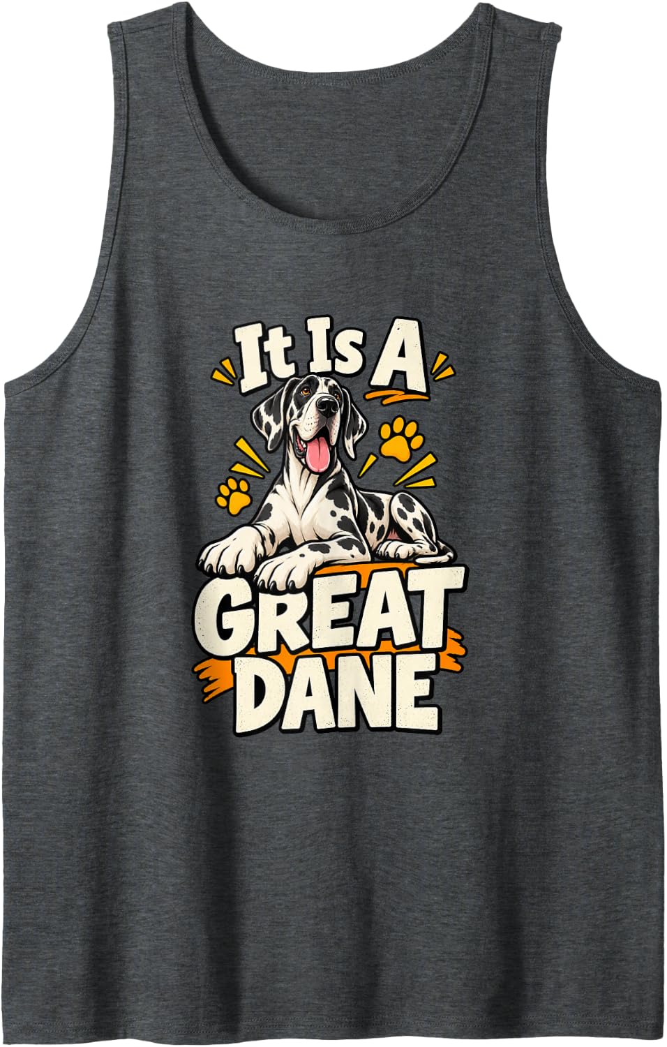 Great Danes Funny Great Dane Lover Dog Owner Sleeveless Tank Top - Dark Heather Grey