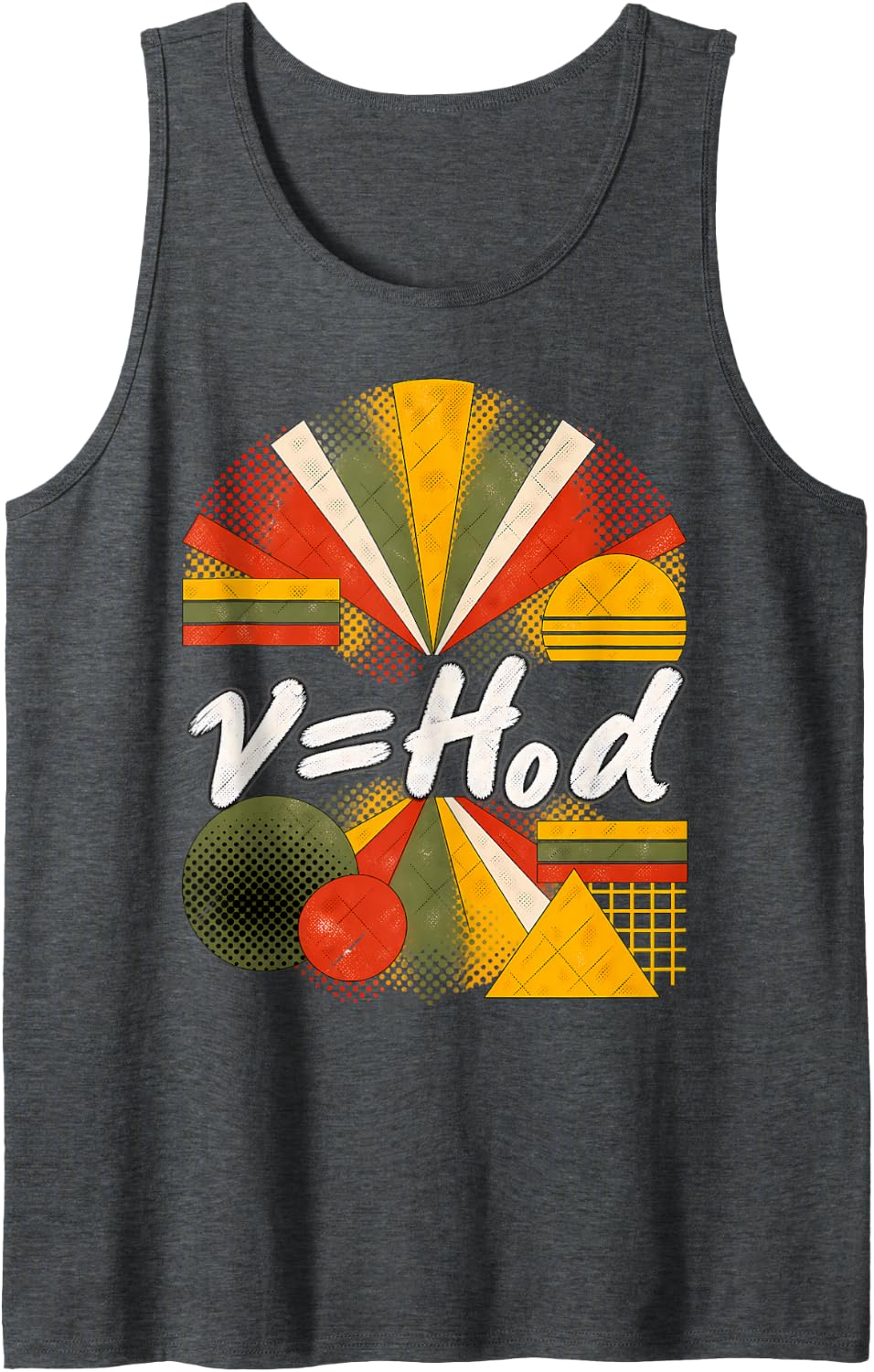 Hubble's Law Equation Physics Design Sleeveless Tank Top - Dark Heather Grey