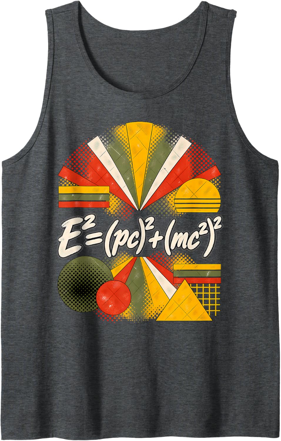 Einstein Energy-Momentum Equation Physics Design Sleeveless Tank Top - Dark Heather Grey