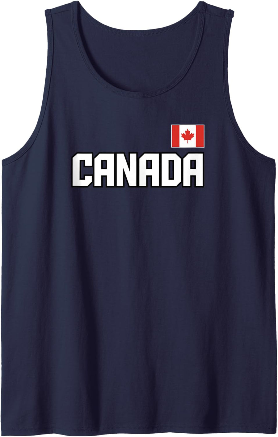 Canada Flag Canadian Pride Athletic Style Country Tank Top - Navy Blue