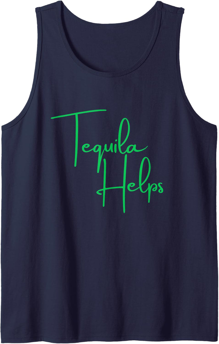 Tequila Helps Shirt Funny Mexico Drinking Taco Tuesday Tank Top - Navy Blue