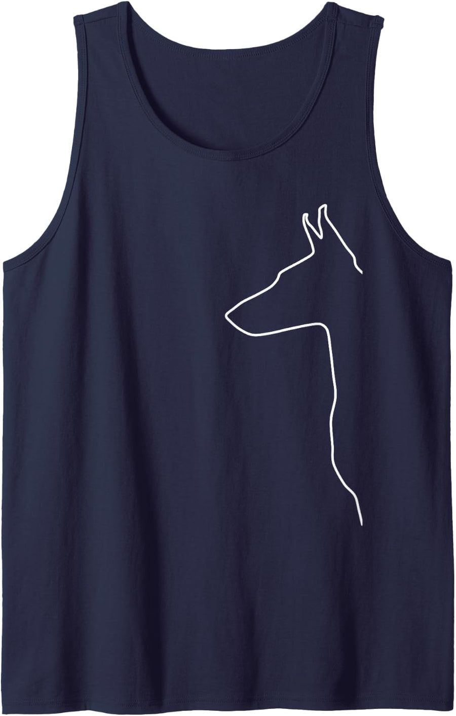Doberman Pinscher Dobie Silhouette Doberman Tank Top - Navy Blue