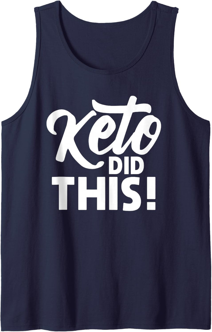 Keto Did This Diet Bacon Lover Ketogenic Dietary Low Carbs Sleeveless Tank Top - Navy Blue