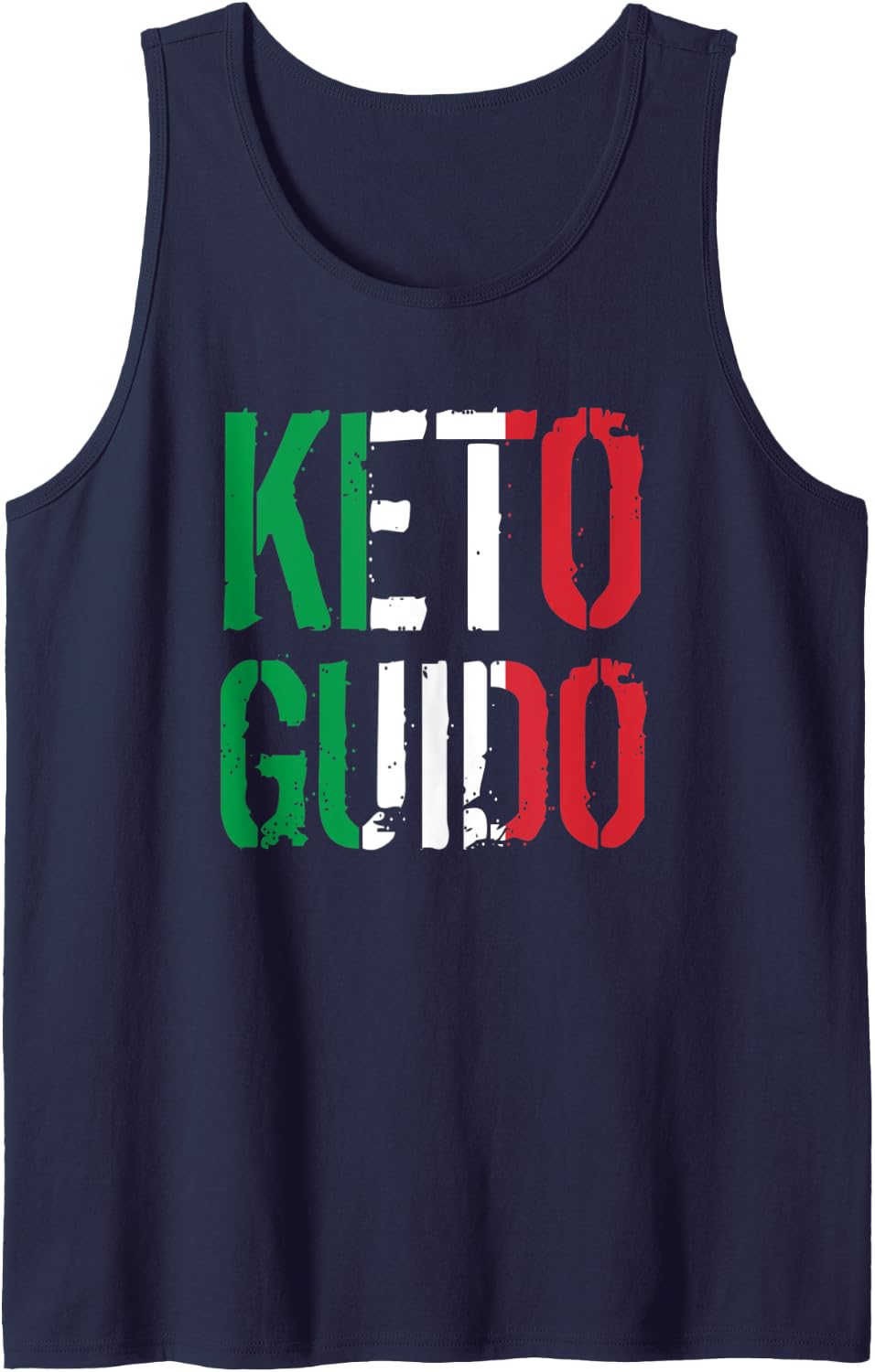 Keto Guido Funny Italian Keto Diet Tank Top - Navy Blue