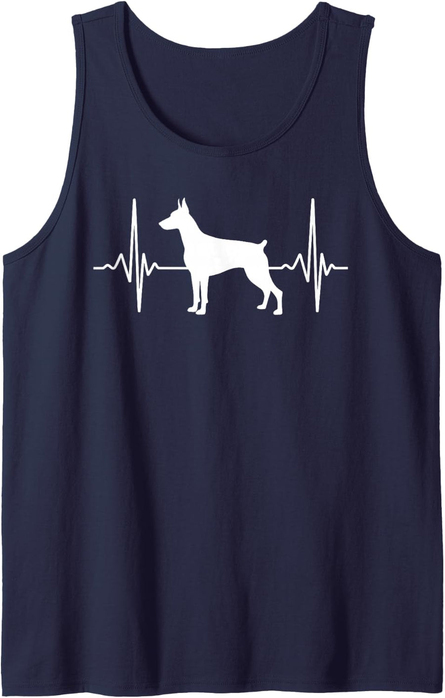 Cool Doberman Art for Men Women Doberman Pinscher Lover Sleeveless Tank Top - Navy Blue