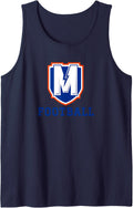 Memorial Thunderbolts Football Sleeveless Tank Top - Navy Blue