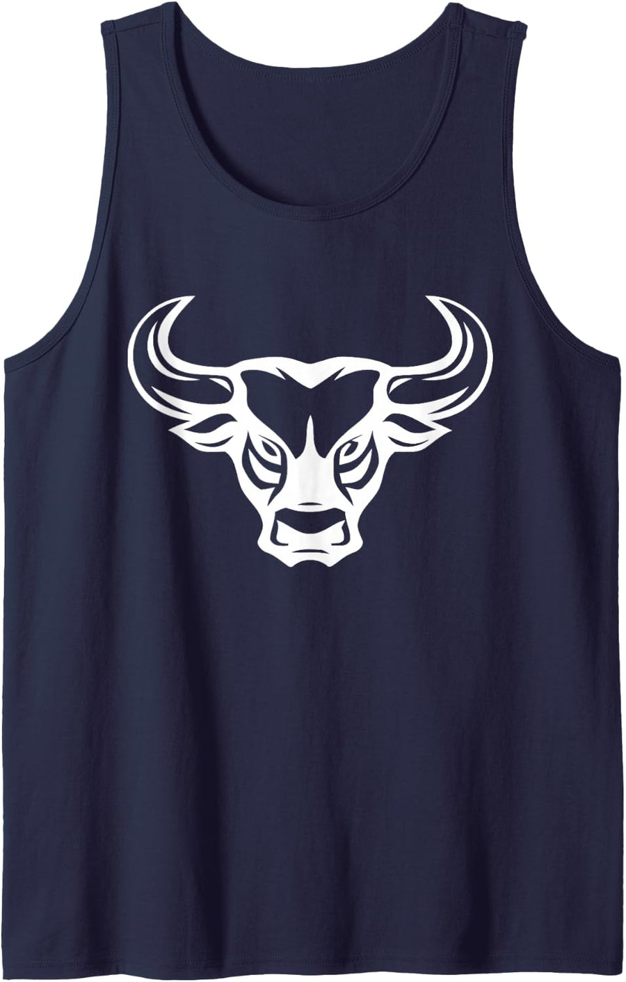 The Rock Bull Tattoo Design American Tank Top - Navy Blue