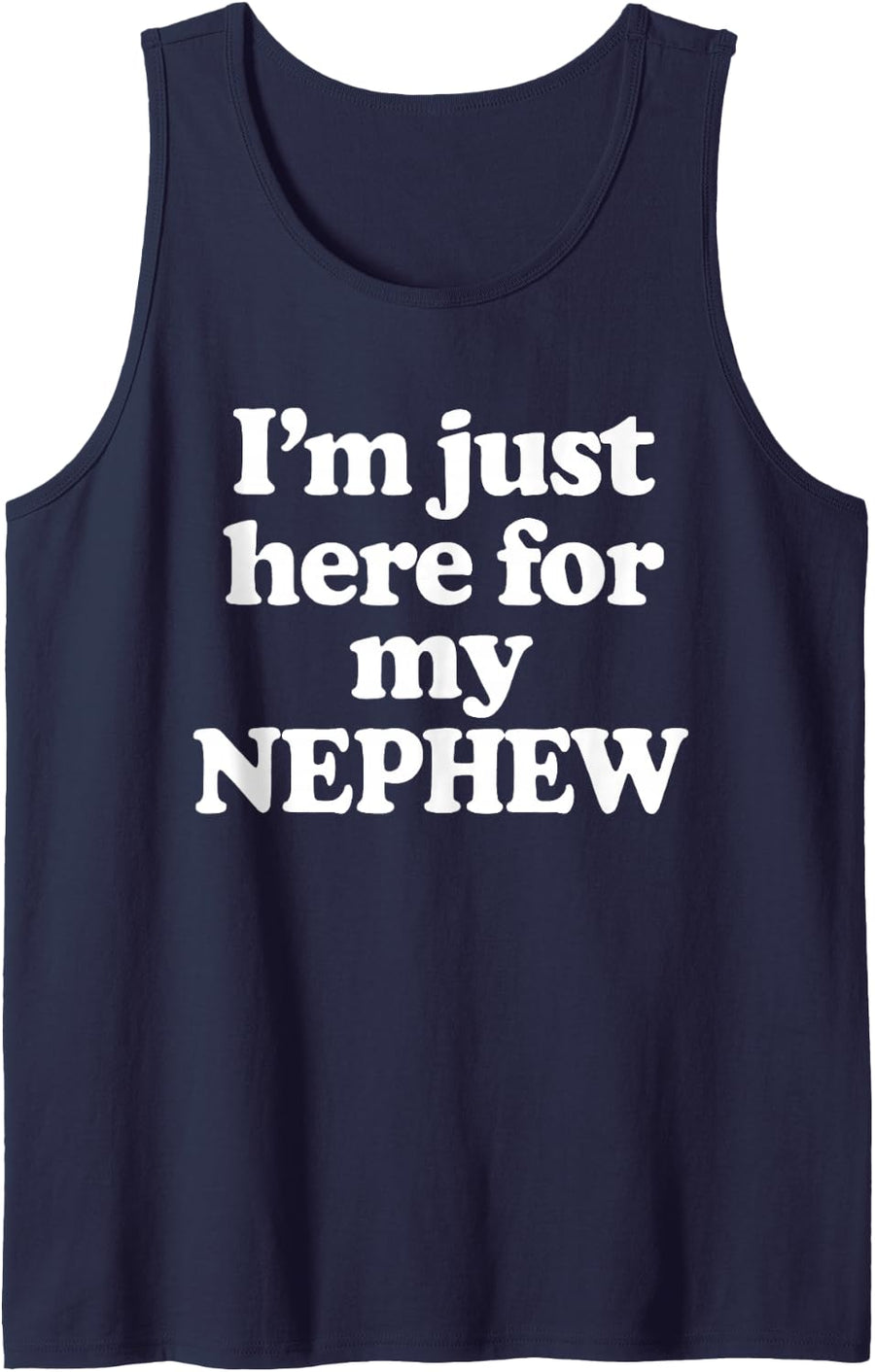 Funny Aunt Life I'm Just Here for My Nephew Auntie Groovy Tank Top - Navy Blue