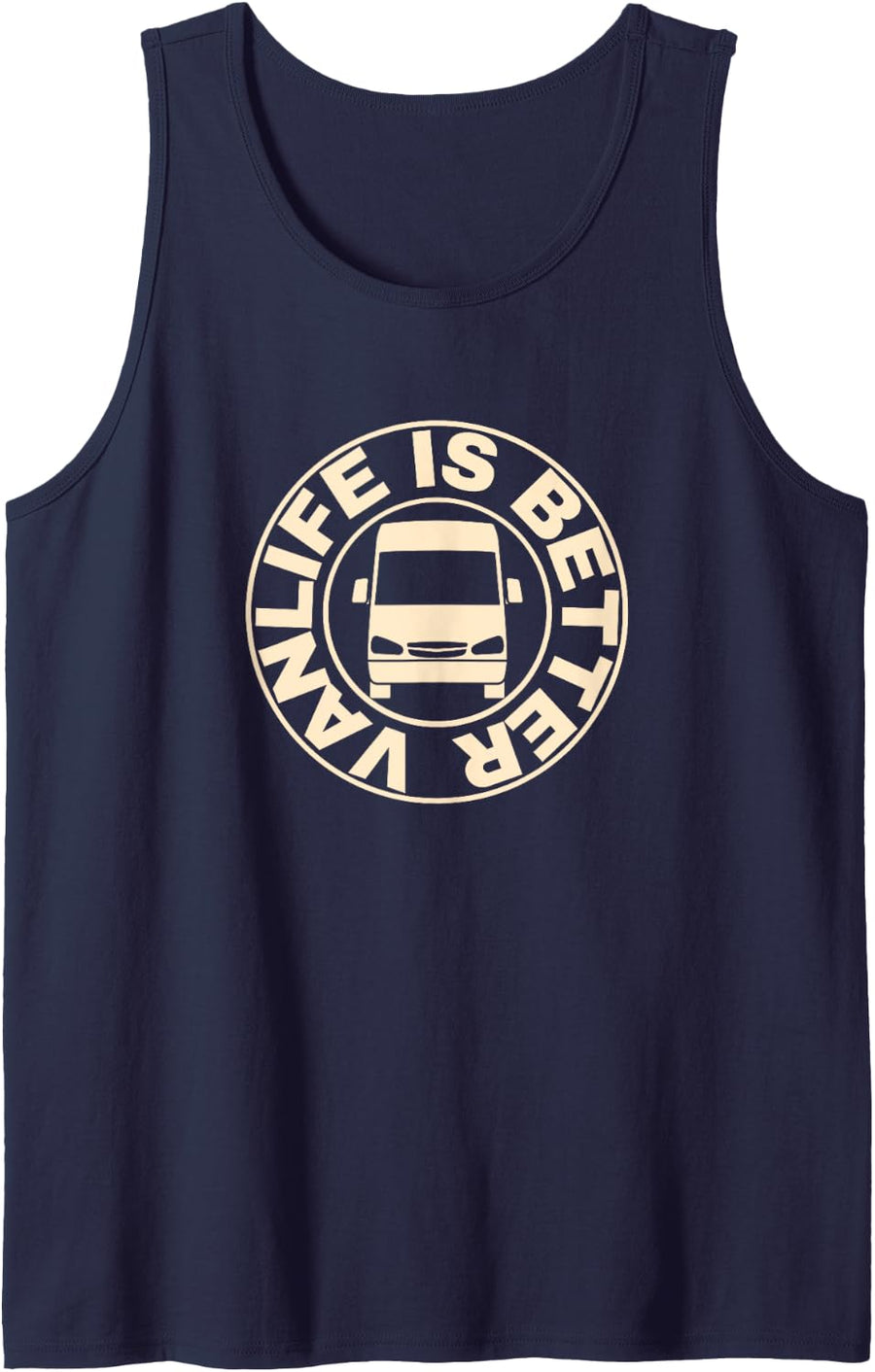Vanlife is Better Tank Top - Navy Blue