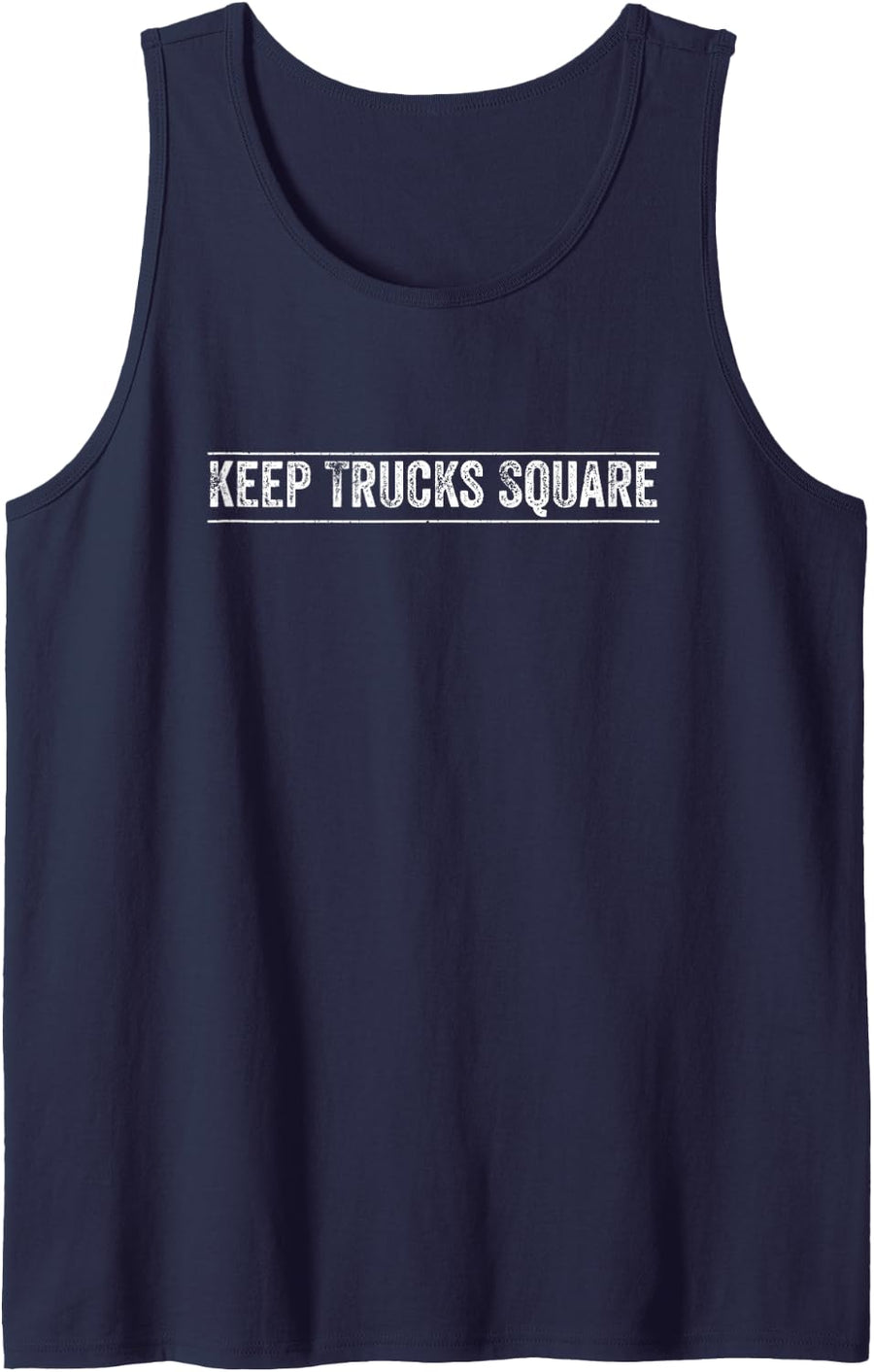 Keep Trucks Square Squarebody Classic Truck Sleeveless Tank Top - Navy Blue