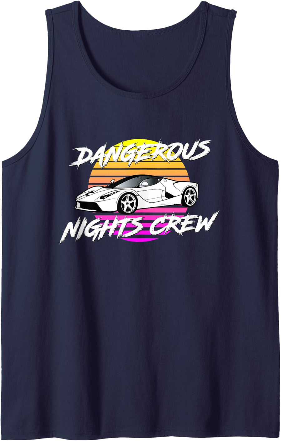 Dangerous Nights Crew Tank Top - Navy Blue