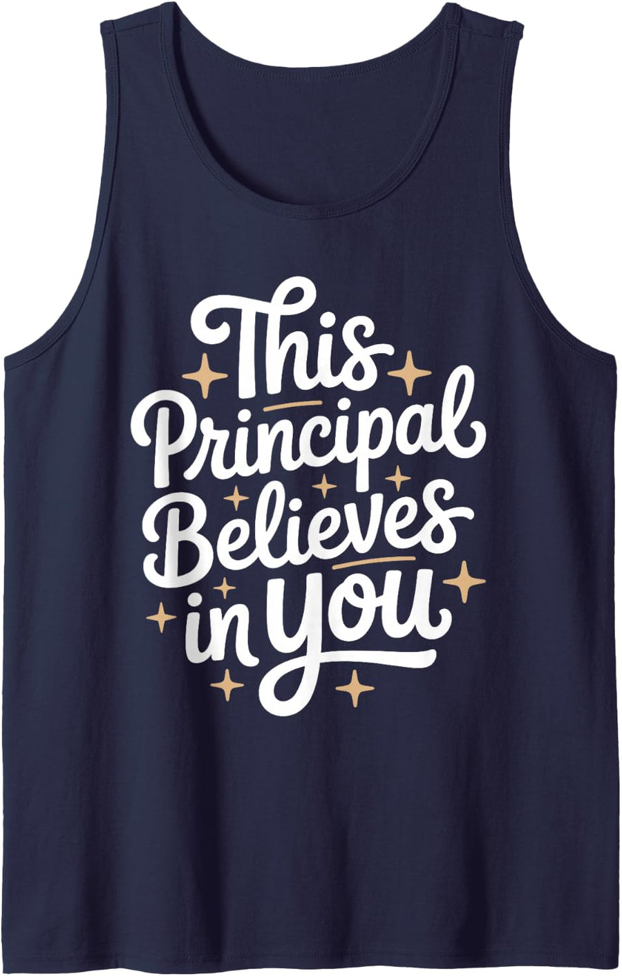 Principal Art for Men Women School Head Teacher Principal Sleeveless Tank Top - Navy Blue