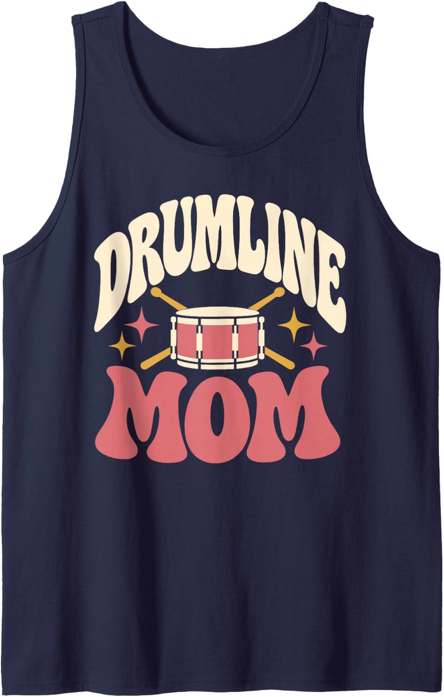 Drumline Mom Marching Band Percussion Sleeveless Tank Top - Navy Blue
