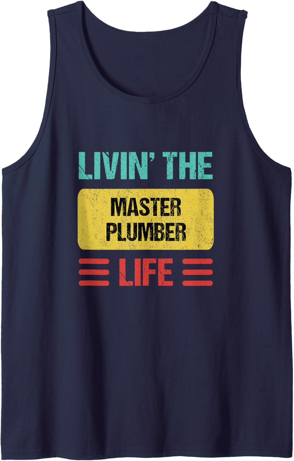 Master Plumber Sleeveless Tank Top - Navy Blue