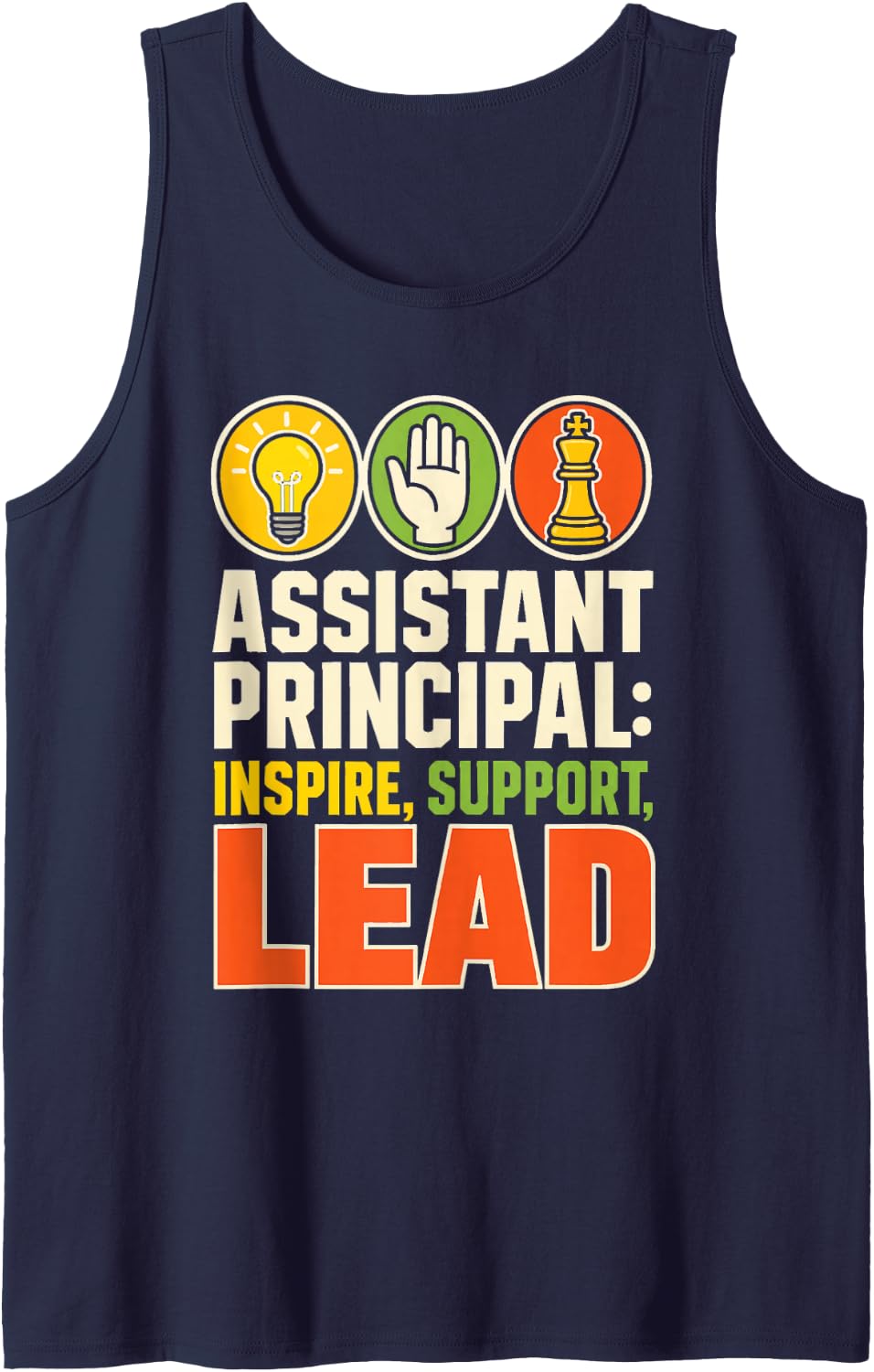 Assistant Principal Inspire Support Lead School Gift Sleeveless Tank Top - Navy Blue