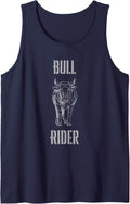 Hotwife Shirt for Women | Bull Rider Hotwife T-Shirt Tank Top - Navy Blue