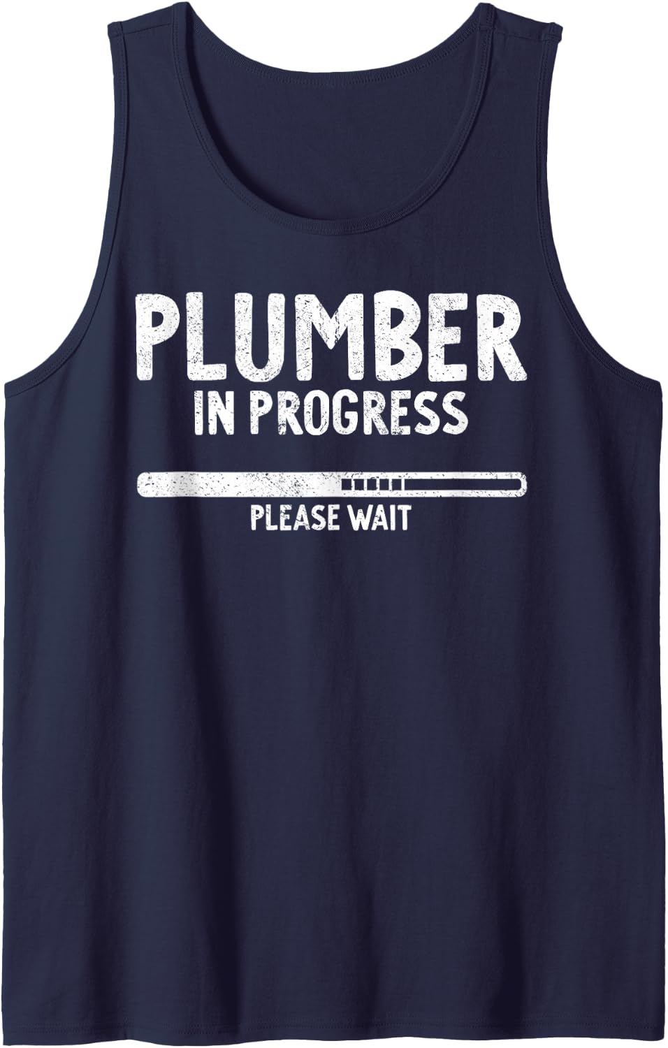 Plumber in Progress Future Plumber Sleeveless Tank Top - Navy Blue