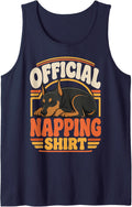 Doberman Owner Sleeping Doberman Pinscher Sleeveless Tank Top - Navy Blue
