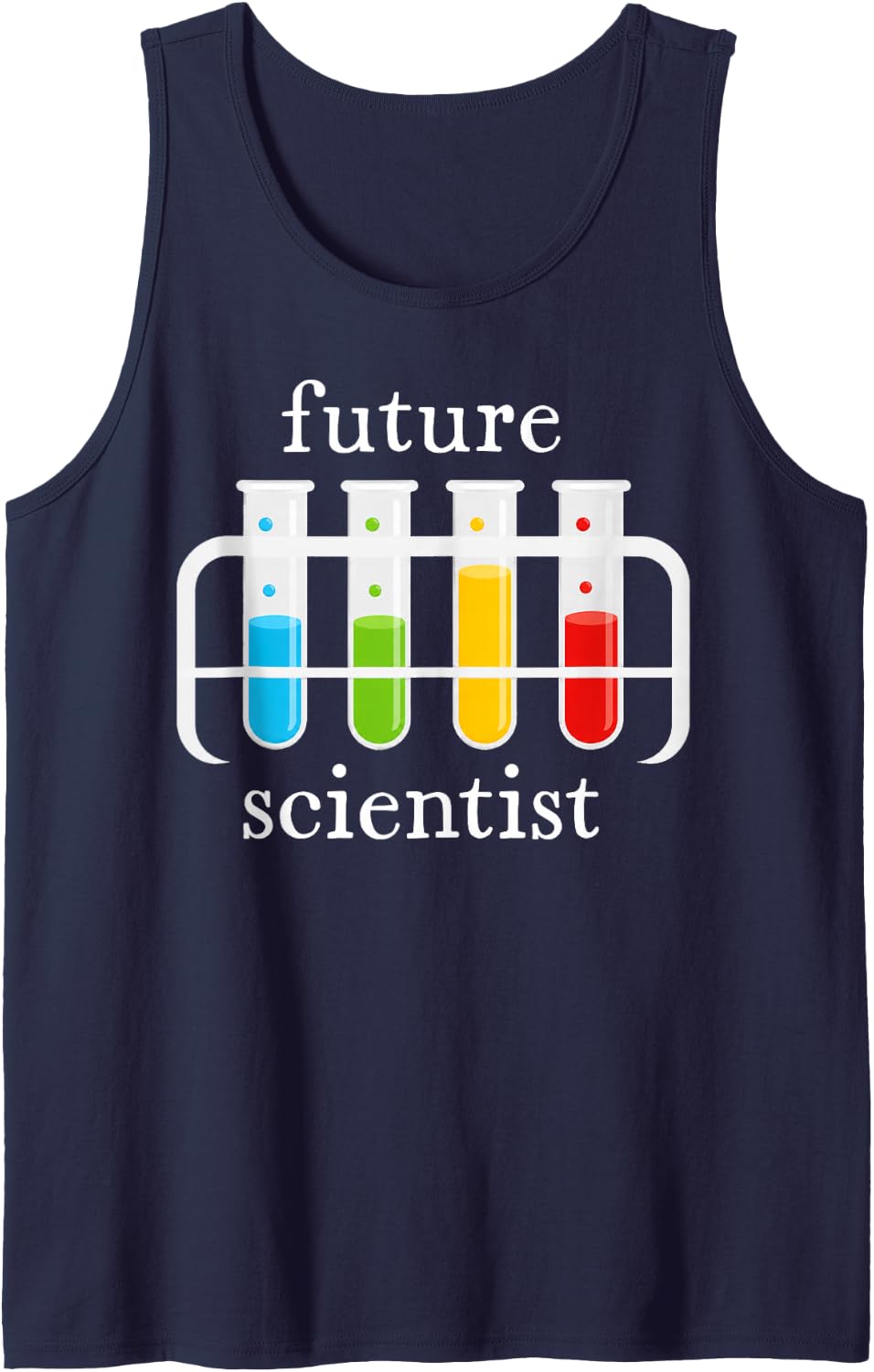Future Scientist STEM Physics Chemistry Science Nerd Student Sleeveless Tank Top - Navy Blue