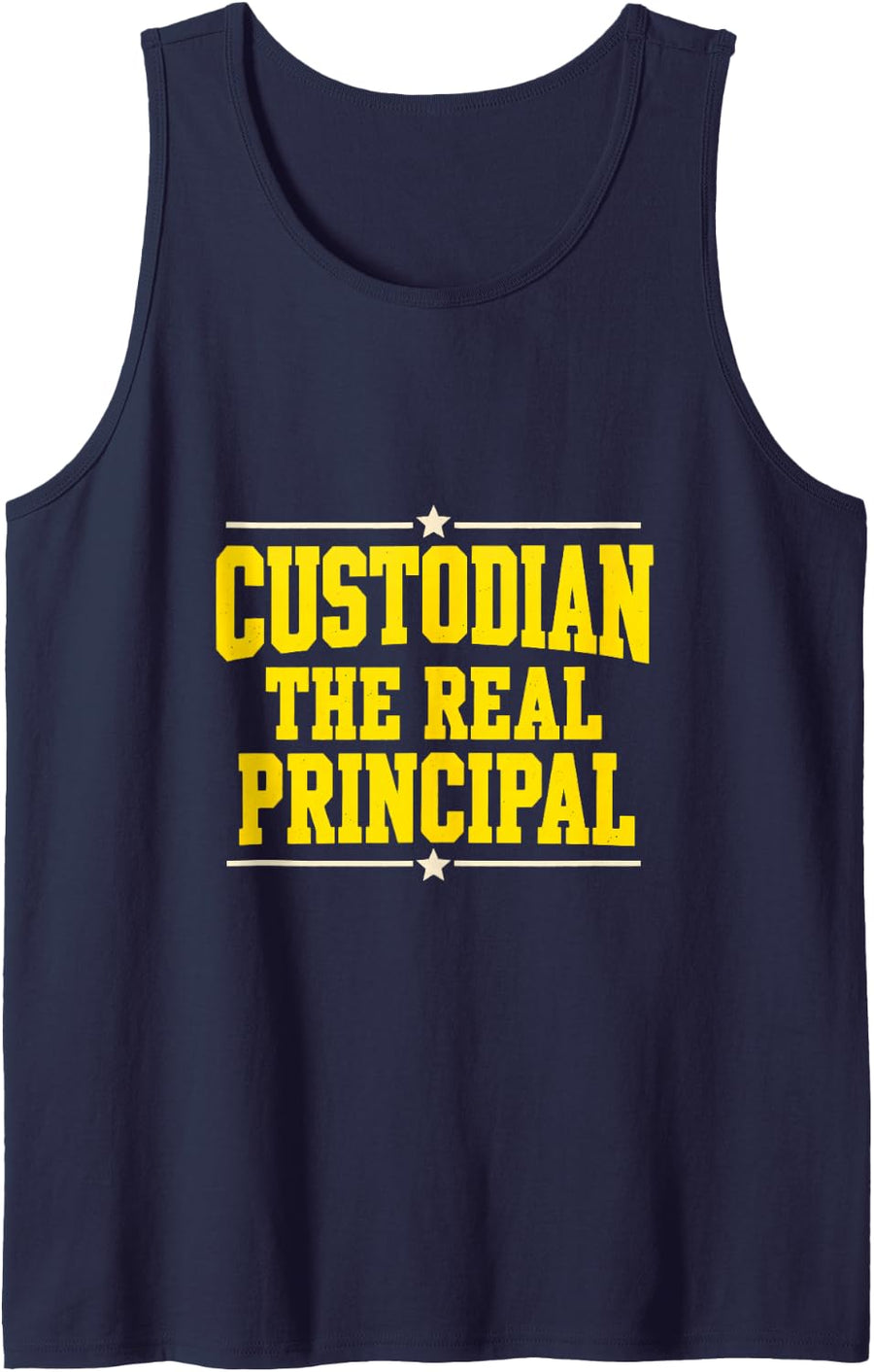 Custodian the Real Principal Sleeveless Tank Top - Navy Blue