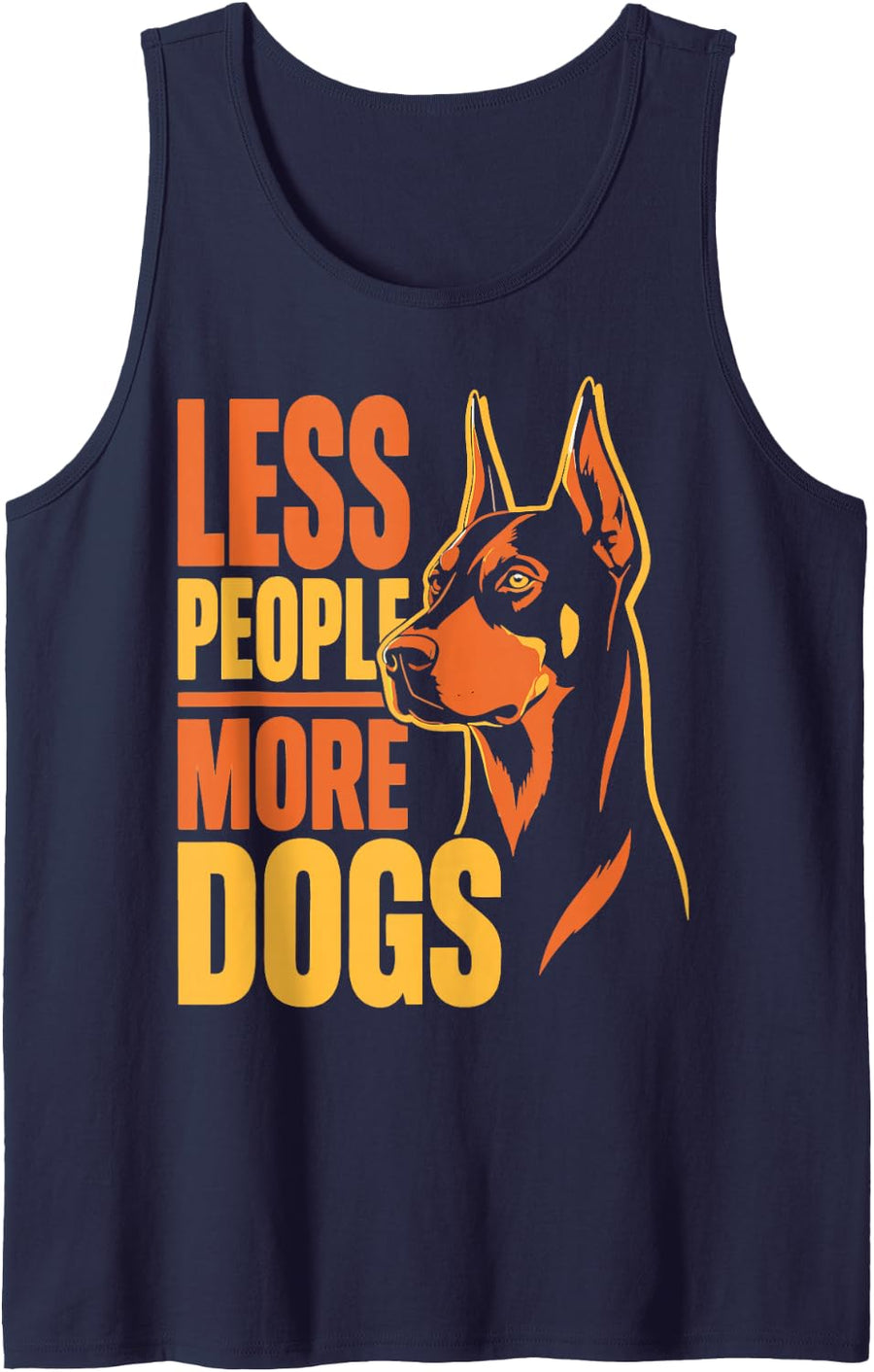 Funny Doberman Owner Mom Dad Doberman Pinscher Lover Sleeveless Tank Top - Navy Blue
