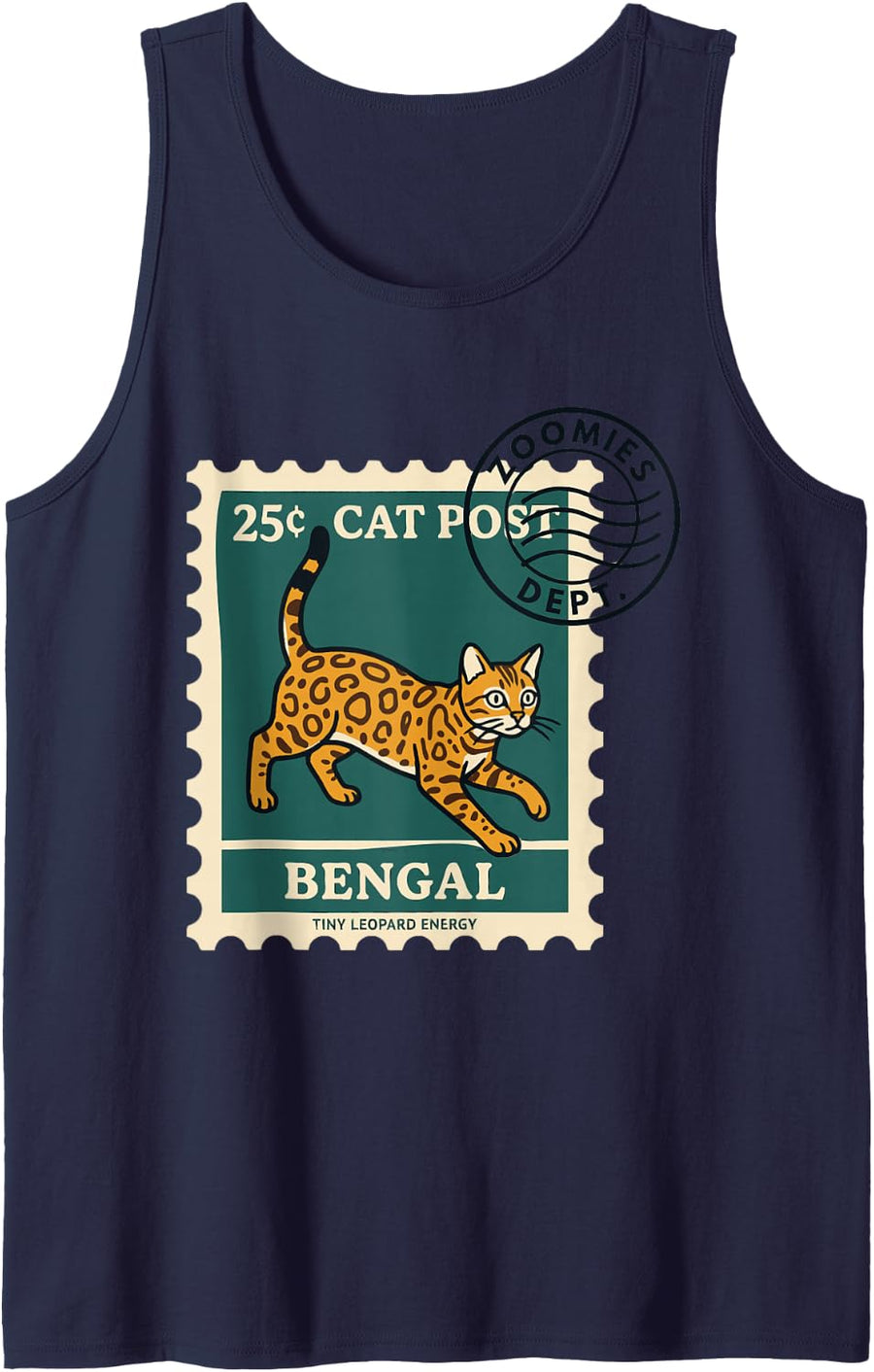 Bengal Cat Gifts Women Men Mom Dad Lover Sleeveless Tank Top - Navy Blue