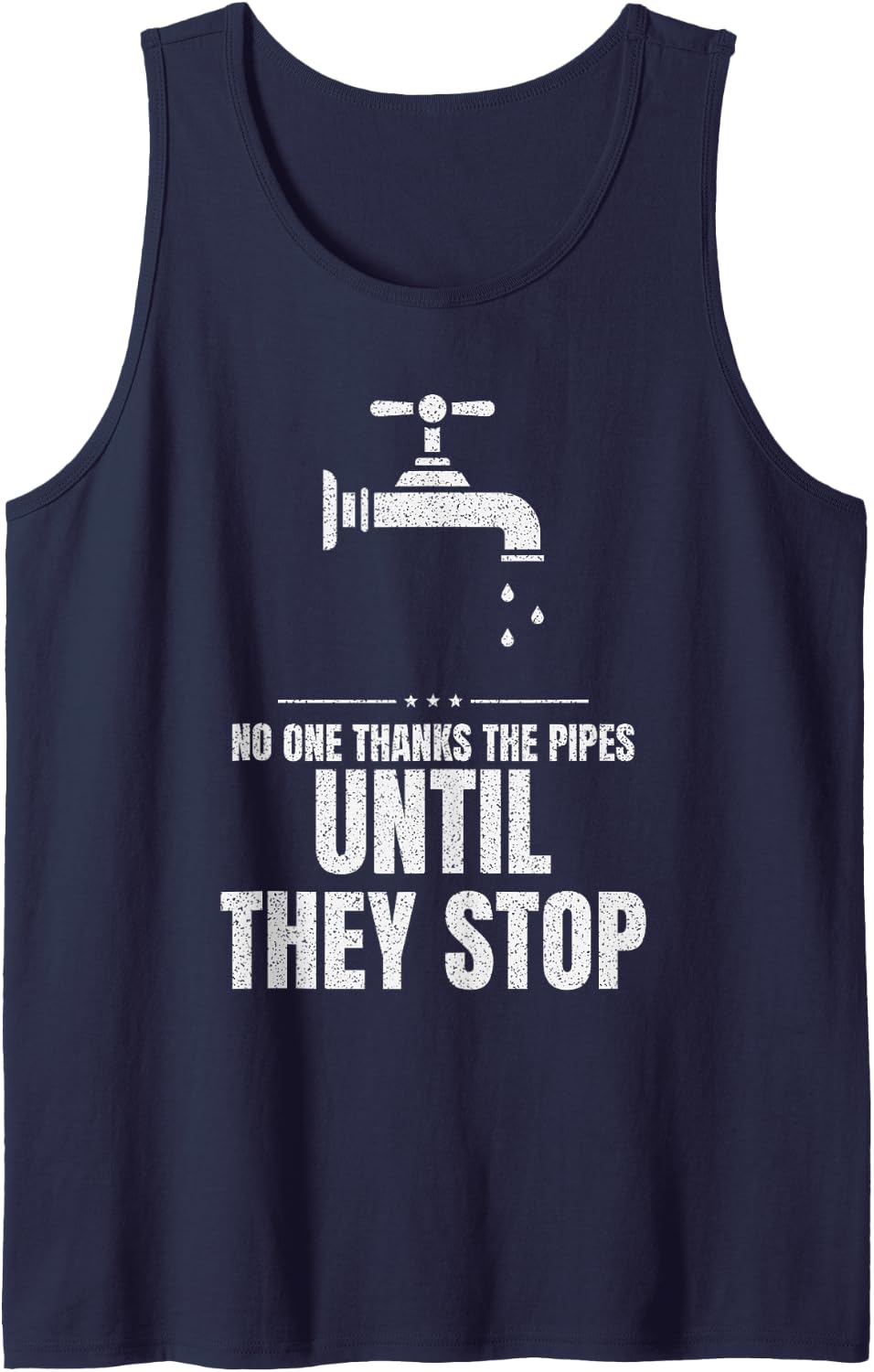 Trade Work - Plumber Tank Top - Navy Blue