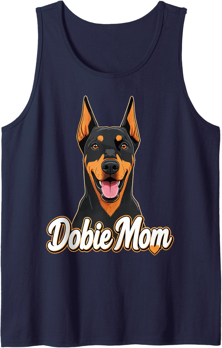 Doberman Mom Doberman Pinscher Owner Sleeveless Tank Top - Navy Blue
