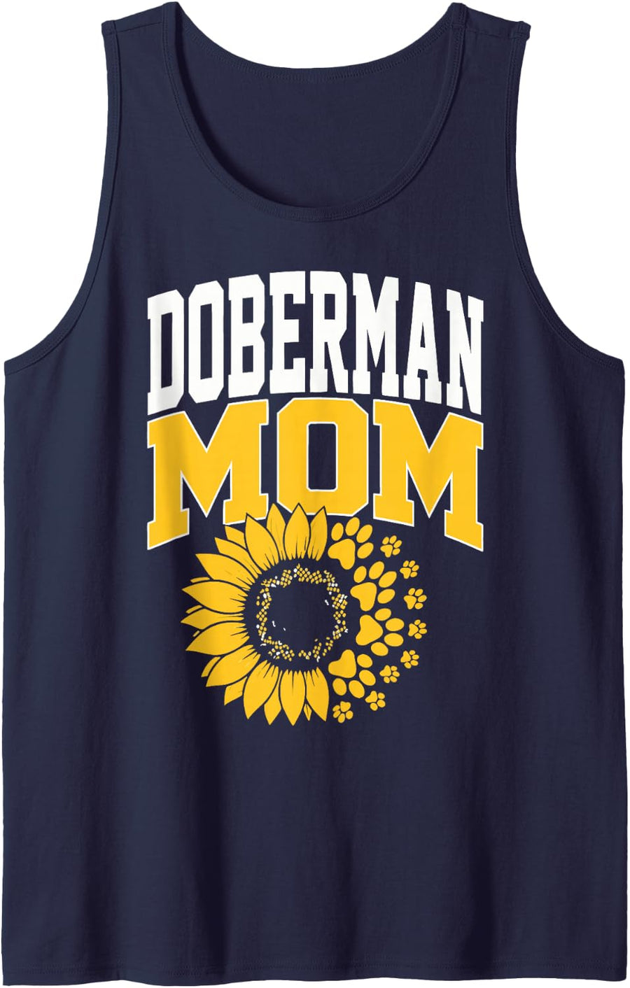 Doberman Mom Doberman Pinscher Lover Sleeveless Tank Top - Navy Blue