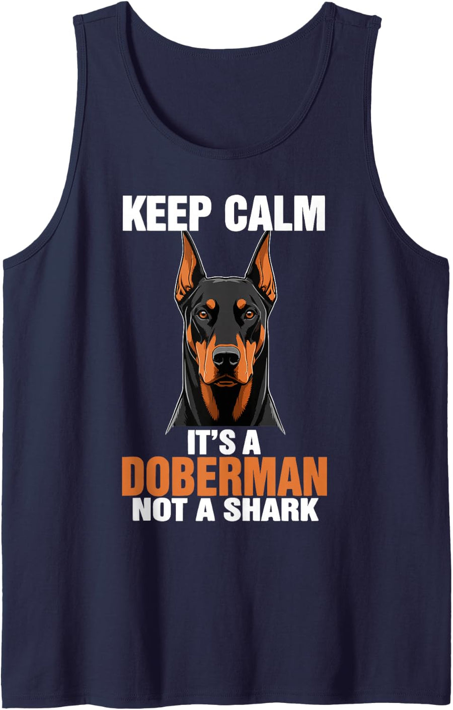 Funny Doberman Owner Mom Dad Doberman Pinscher Sleeveless Tank Top - Navy Blue