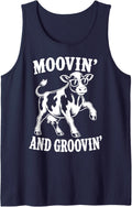 Dairy Farmer Funny Cow Farming Agriculture Sleeveless Tank Top - Navy Blue