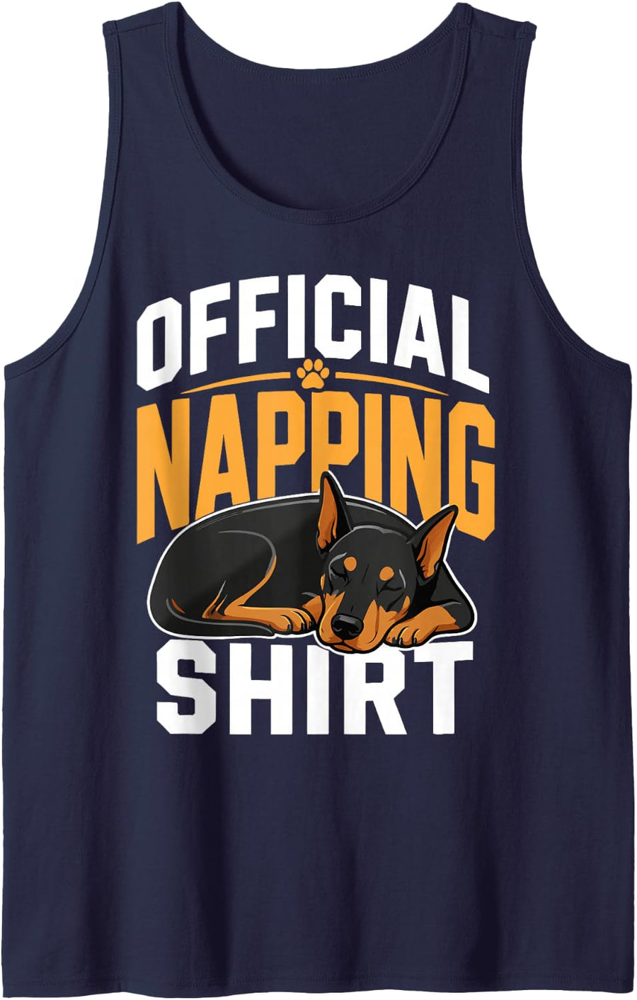 Cute Doberman Mom Dad Doberman Pinscher Lover Sleeveless Tank Top - Navy Blue