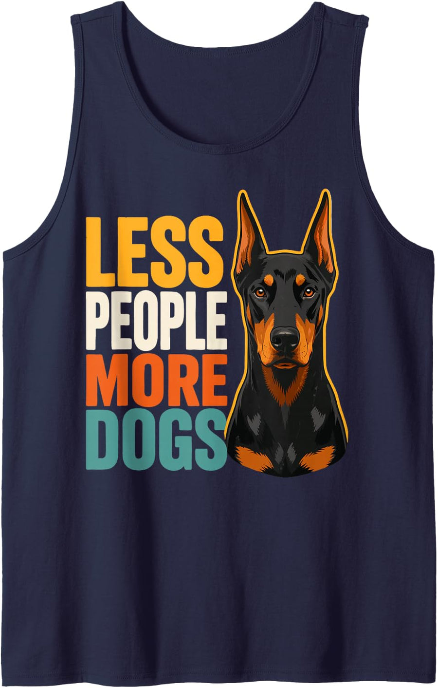 Doberman Owner Doberman Pinscher Sleeveless Tank Top - Navy Blue