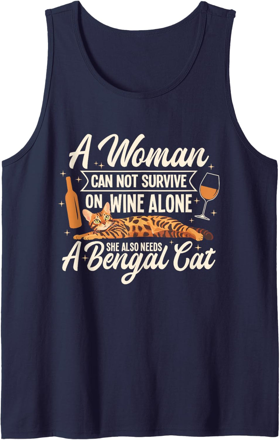 Bengal Cat Mom Kitten Women Cat Owner Bengal Cats Tank Top - Navy Blue