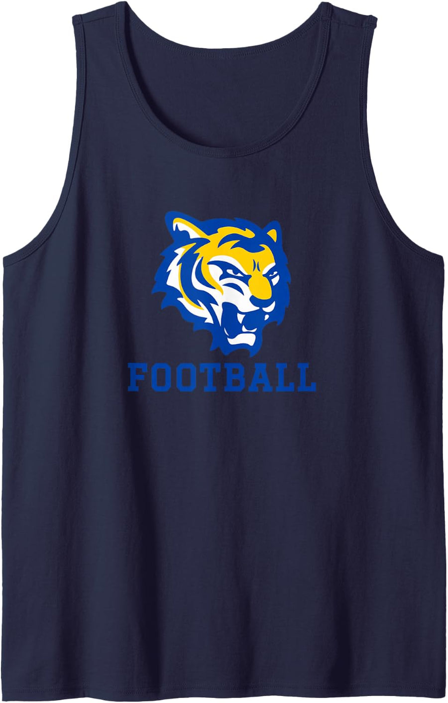 Pelham Memorial Pelican Football Sleeveless Tank Top - Navy Blue