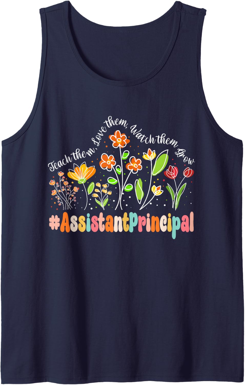 Assistant Principal Appreciation Week Teacher Back to School Sleeveless Tank Top - Navy Blue