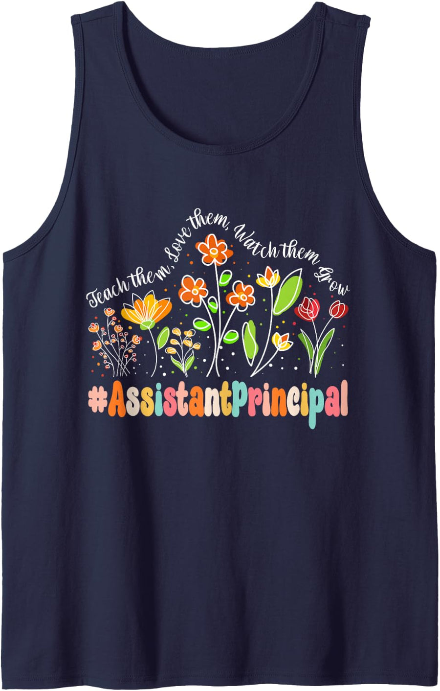 Assistant Principal Appreciation Week Teacher Back to School Sleeveless Tank Top - Navy Blue