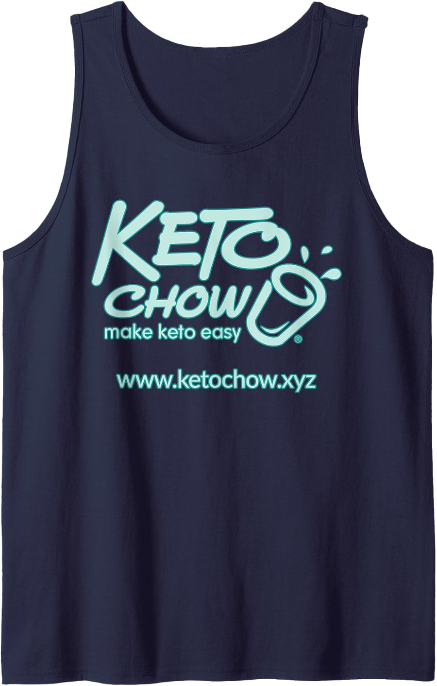 Keto Chow Keto Food Pyramid Tank Top - Navy Blue