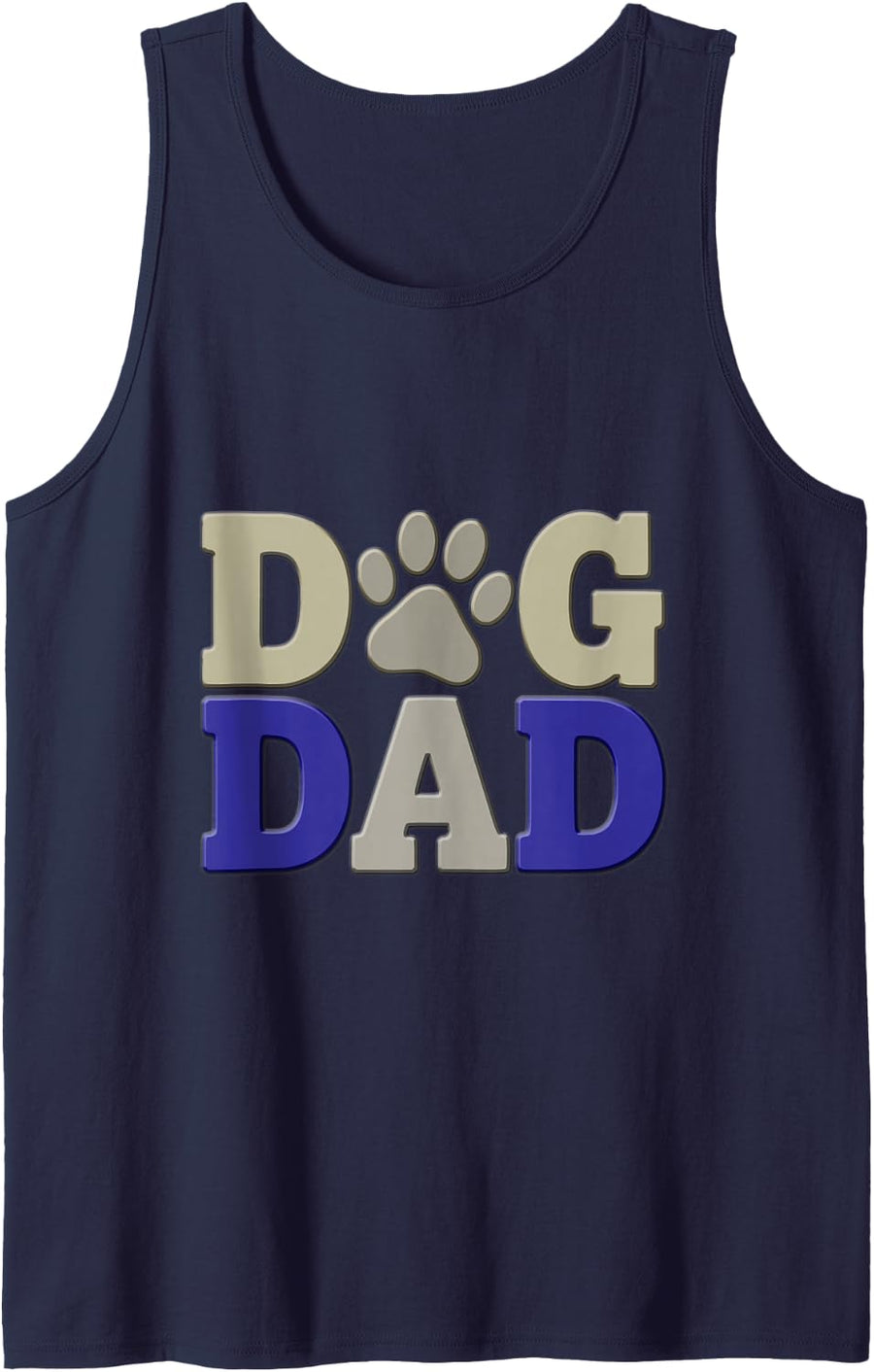 Dog Dad Tank Top - Navy Blue