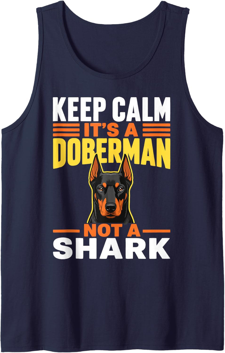Doberman Owner Humor Doberman Pinscher Lover Sleeveless Tank Top - Navy Blue