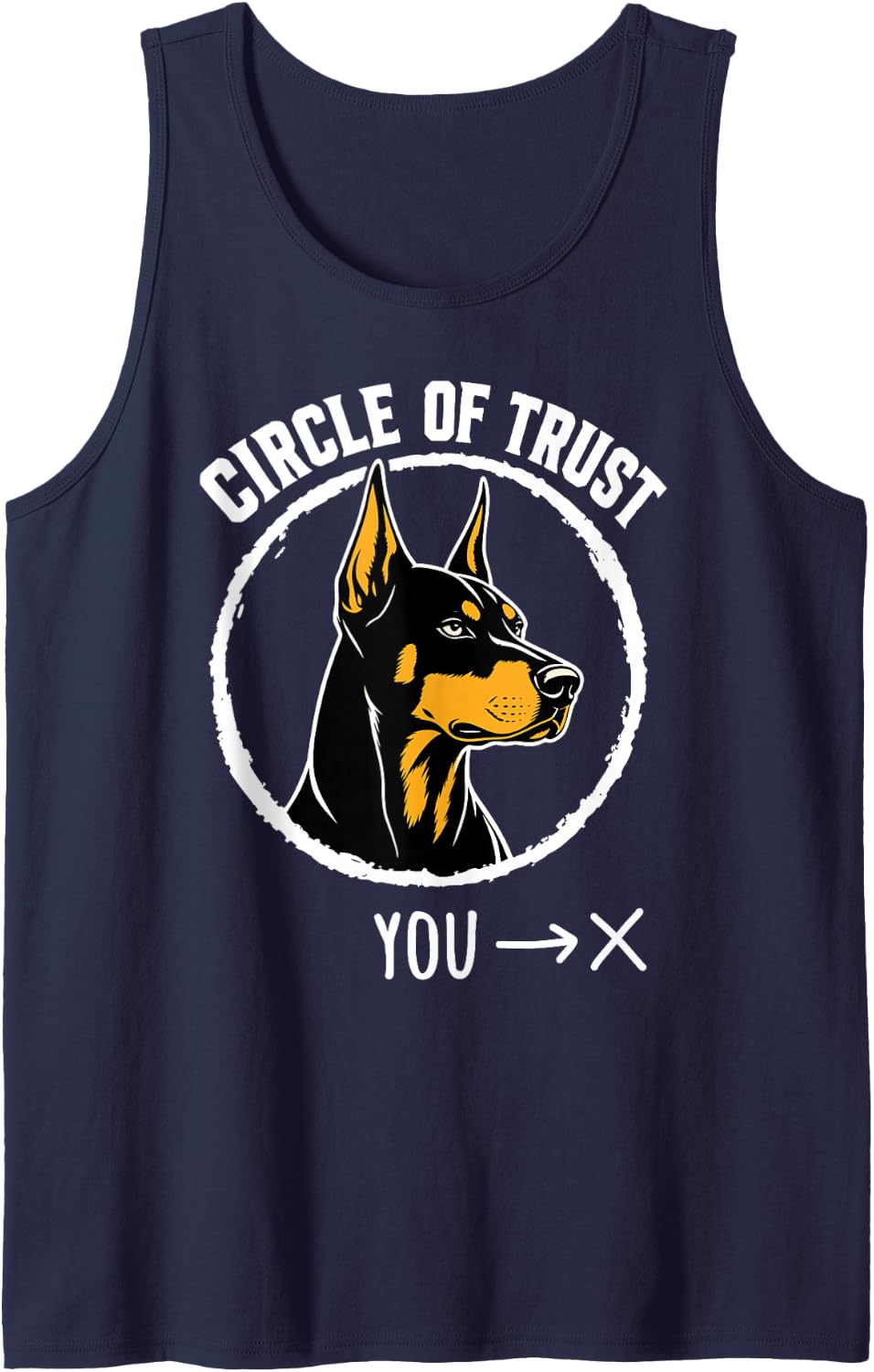 Funny Doberman Mom Dad Doberman Pinscher Owner Sleeveless Tank Top - Navy Blue