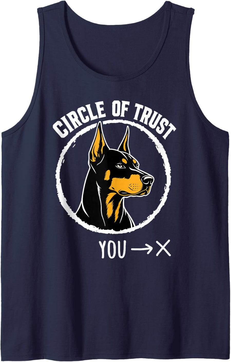 Funny Doberman Mom Dad Doberman Pinscher Owner Sleeveless Tank Top - Navy Blue
