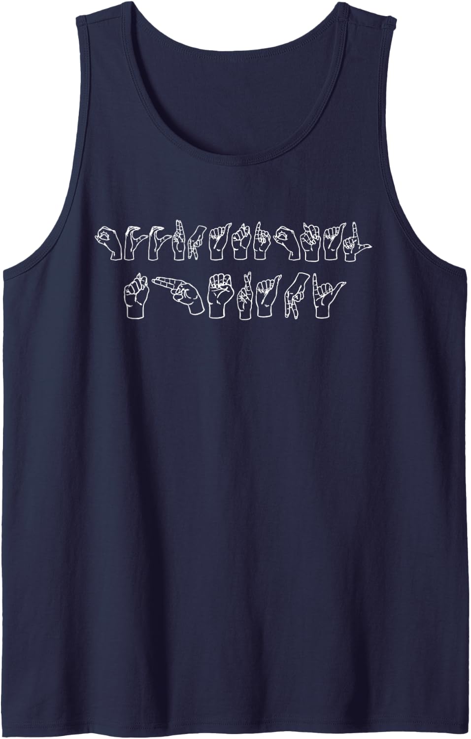 ASL Occupational Therapy Sign Language Occupational Therapy Sleeveless Tank Top - Navy Blue