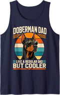 Cool Doberman Dad Doberman Pinscher Owner Sleeveless Tank Top - Navy Blue