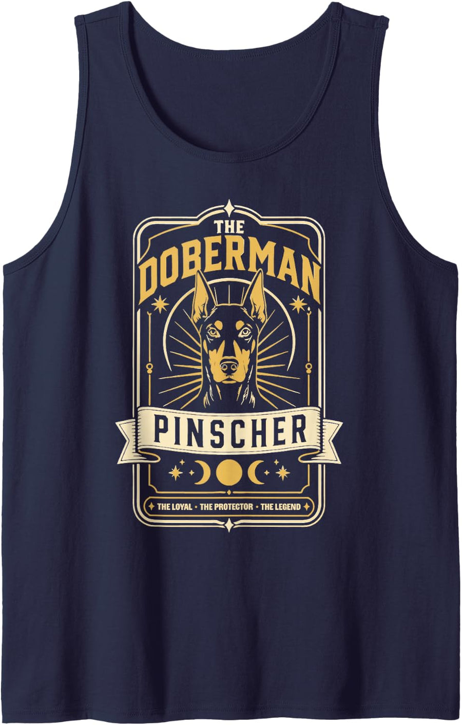Doberman Owner Mom Dad Doberman Pinscher Lover Sleeveless Tank Top - Navy Blue