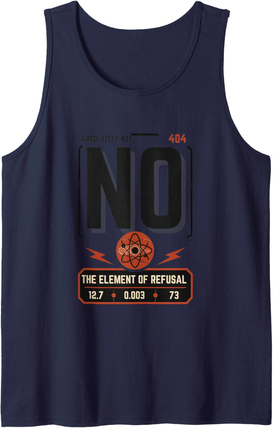 Chemistry Sleeveless Tank Top - Navy Blue