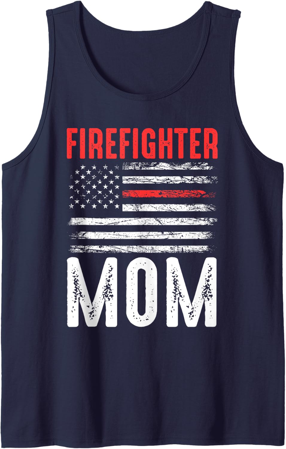 firefighter mom 911 department Tank Top - Navy Blue