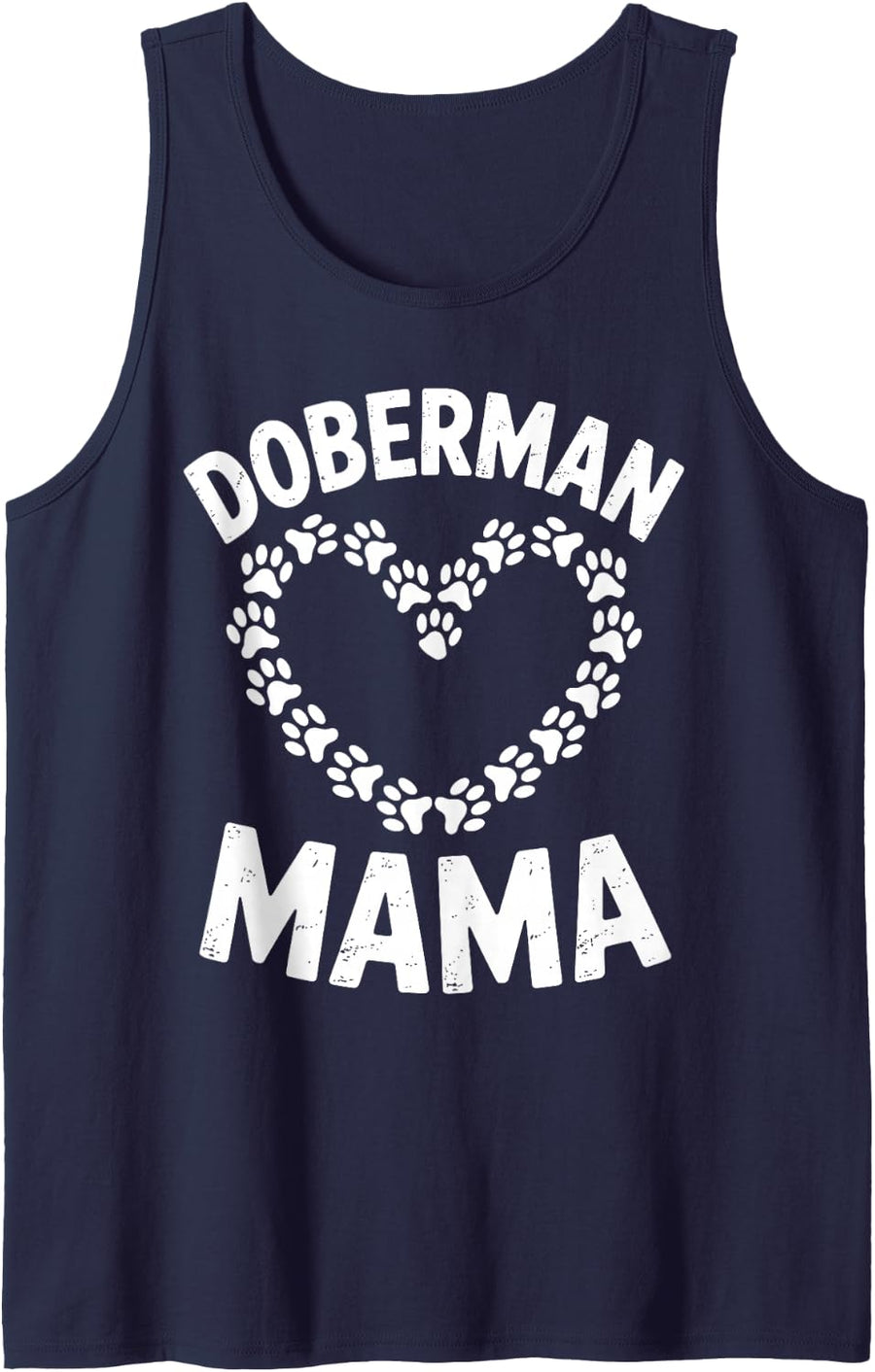 Doberman Mom Art for Women Girls Mom Pinscher Doberman Mom Sleeveless Tank Top - Navy Blue