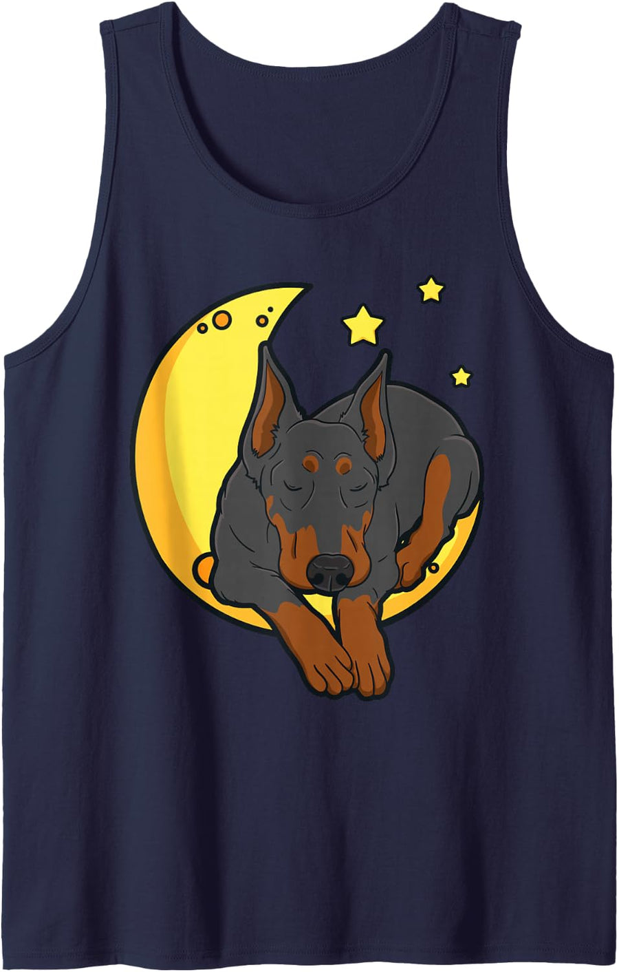 Dobermann Sleeping Doberman Pinscher Domestic Dog Breeder Sleeveless Tank Top - Navy Blue