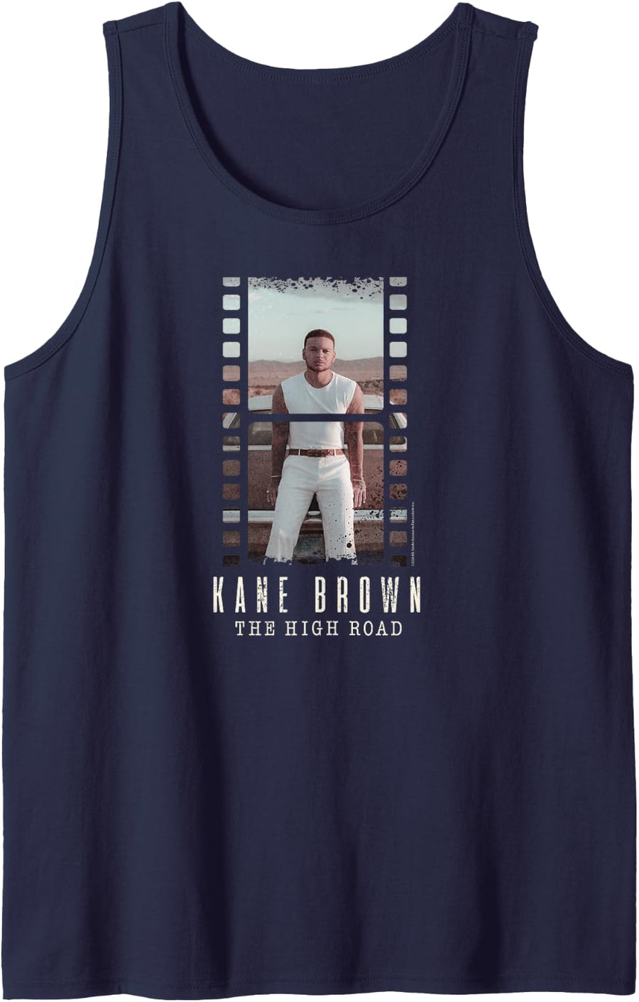 Film Strip Country Tank Top - Navy Blue